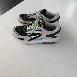 Nike Kids Black, White, and Green Sneakers